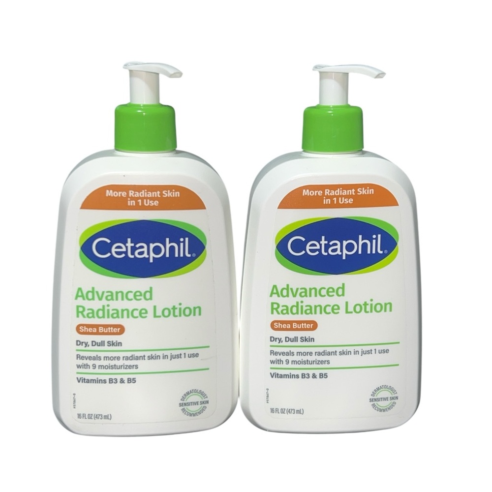 Cetaphil Advanced Radiance Lotion Shea Butter - Green/White x2
